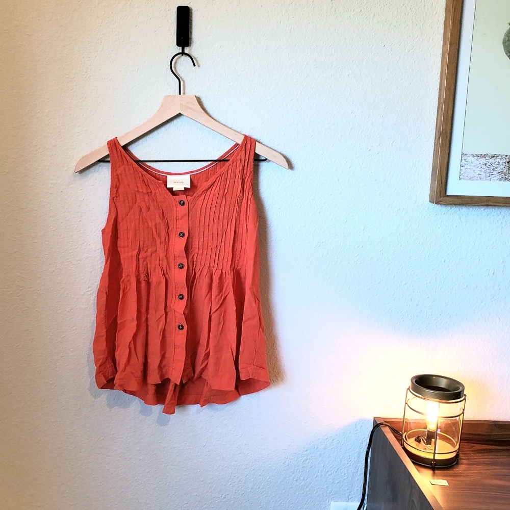 Anthropologie Maeve Button Up Tank